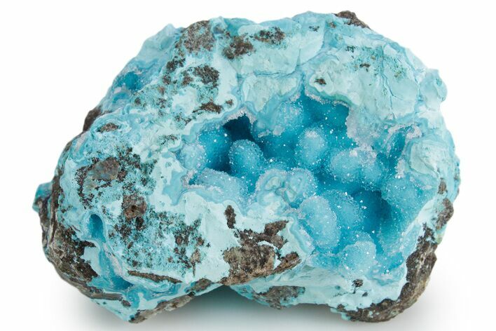 Stunning Druzy Quartz on Chrysocolla - DR Congo #347415